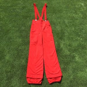 Vintage Red Roffe Ski Snow Pants Bibs 🍒